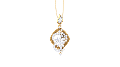 Regal Swirl Pendant In Gold – 0.32 Ct Sparkings Diamonds