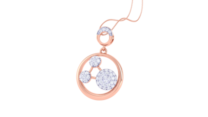 Halo Cascade Diamond Pendant – 0.46 Ct