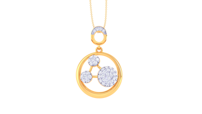 Halo Cascade Diamond Pendant – 0.46 Ct