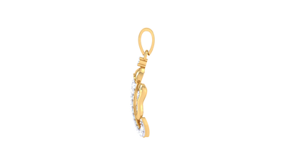 Elephant Grace Pendant In Gold - 0.21 Ct Brilliant Diamonds