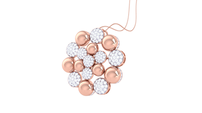 Cluster Sphere Pendant In Gold – 1.27 Ct Dazzling Diamonds