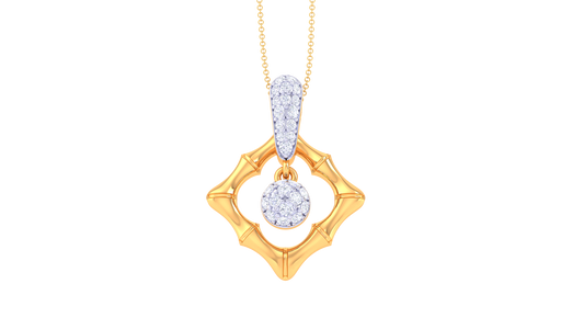 0.27 Ct - Stunning Loop Diamond Pendant in Gold