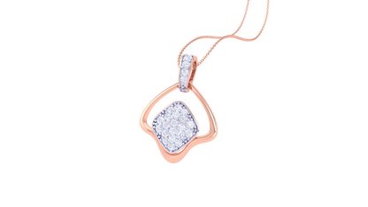 Geometric Glow Pendant in Gold with 0.26 Ct Diamond