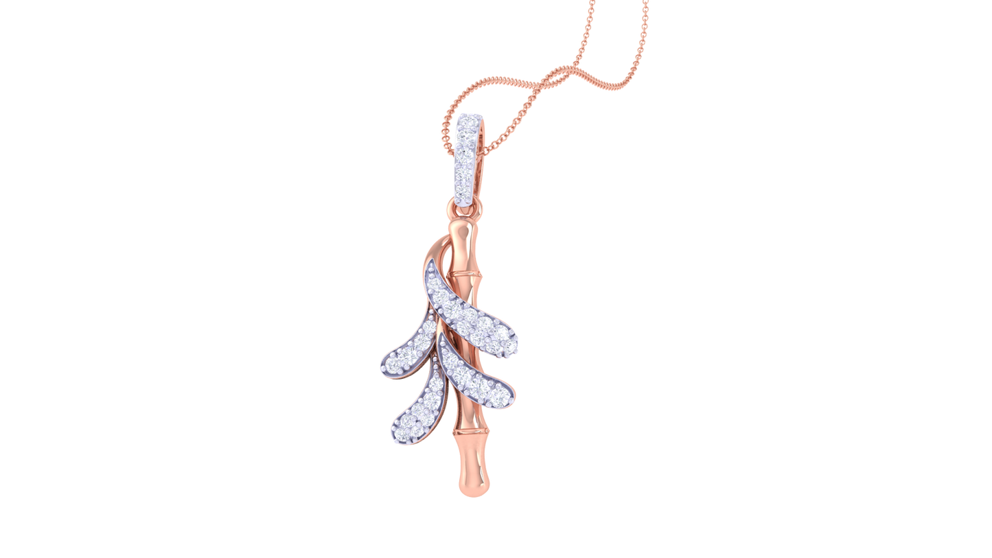 Glammer Spire Diamond Pendant In Gold 0.26 Ct