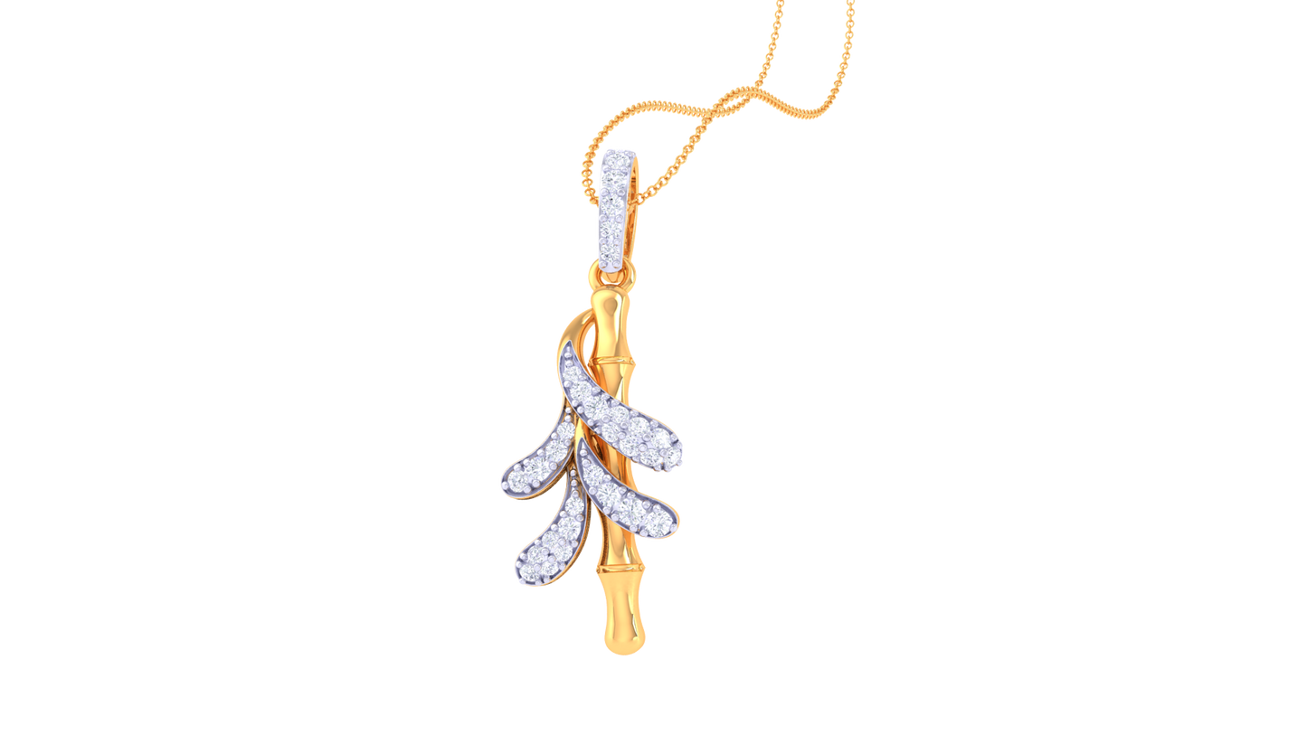 Glammer Spire Diamond Pendant In Gold 0.26 Ct