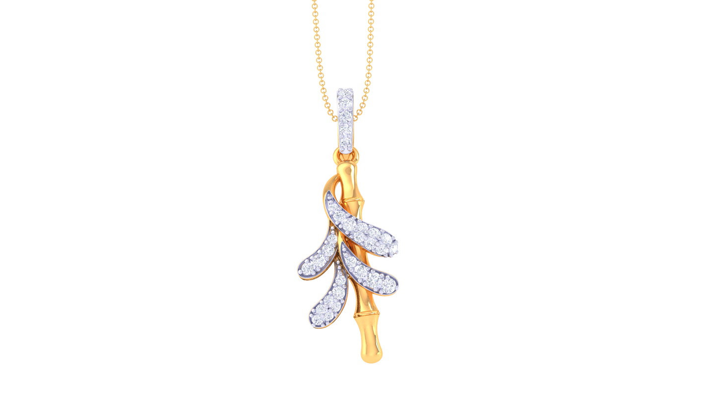 Glammer Spire Diamond Pendant In Gold 0.26 Ct