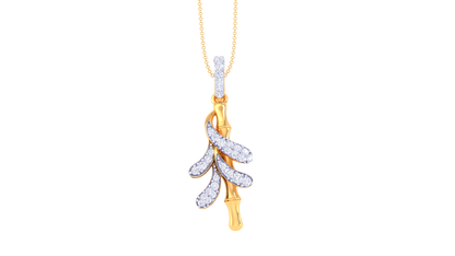 Glammer Spire Diamond Pendant In Gold 0.26 Ct