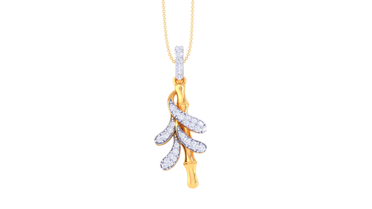 Glammer Spire Diamond Pendant In Gold 0.26 Ct