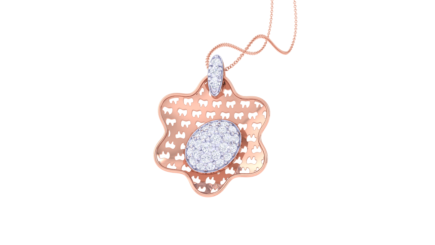 0.26 Ct Starlight Cluster Diamond Pendent