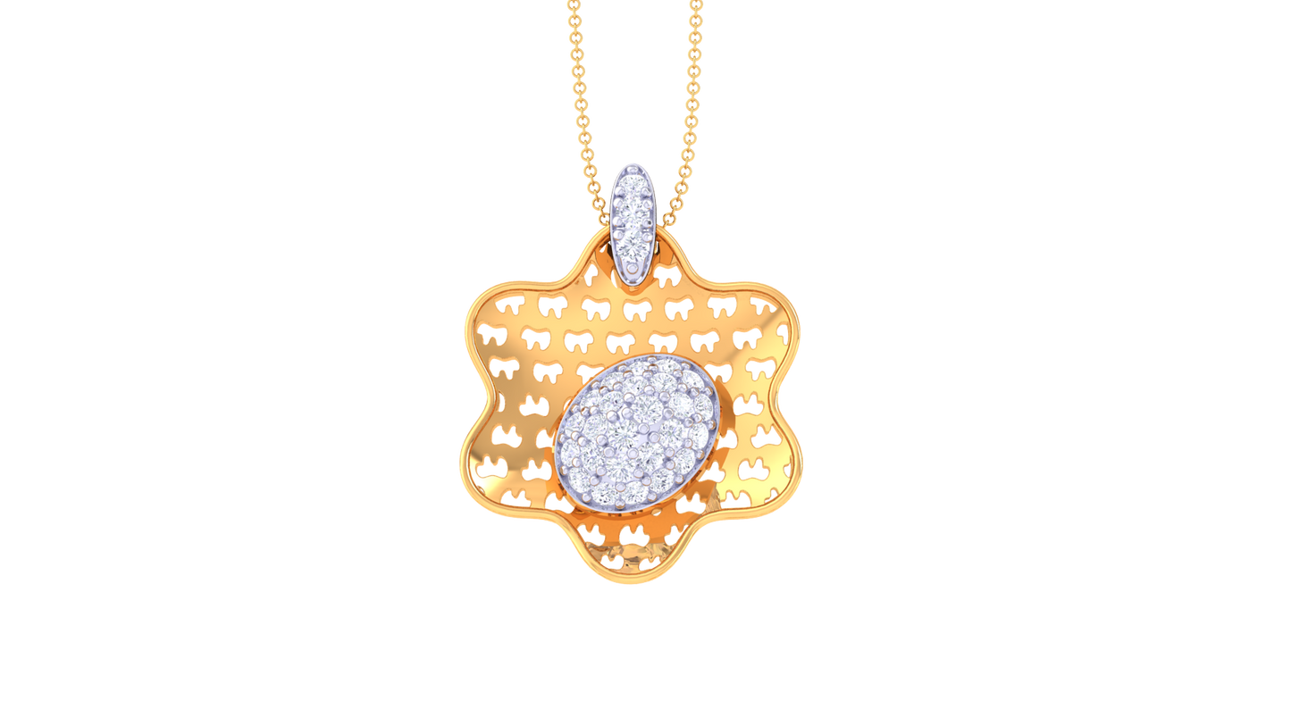 0.26 Ct Starlight Cluster Diamond Pendent