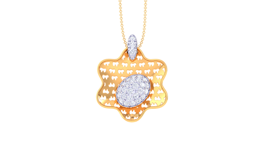 0.26 Ct Starlight Cluster Diamond Pendent