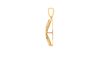 Twisted Pavé Hourglass Pendant In Gold – 0.78 Ct Diamonds