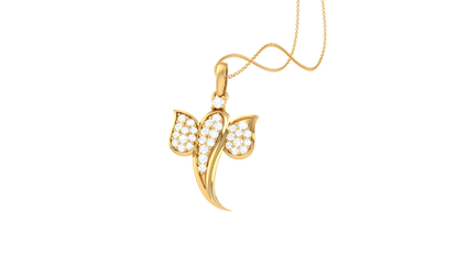 Shree Ganesha Diamond Pendant In Gold – 0.22 Ct Brilliant Cut