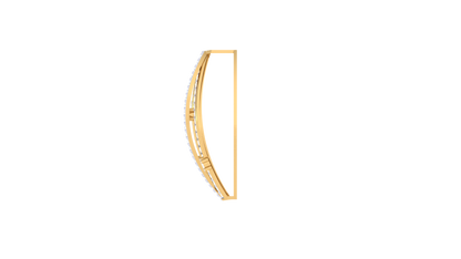 Starlight Cylinder Golden Pendent – 0.74 Ct Sparkling Diamonds