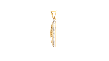 Tree of Life Oval Pendant In Gold - 0.79 Ct Diamond Halo