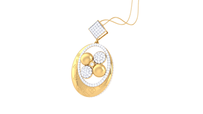 Clover Bloom Pendant In Gold - 1.12 Ct Diamonds