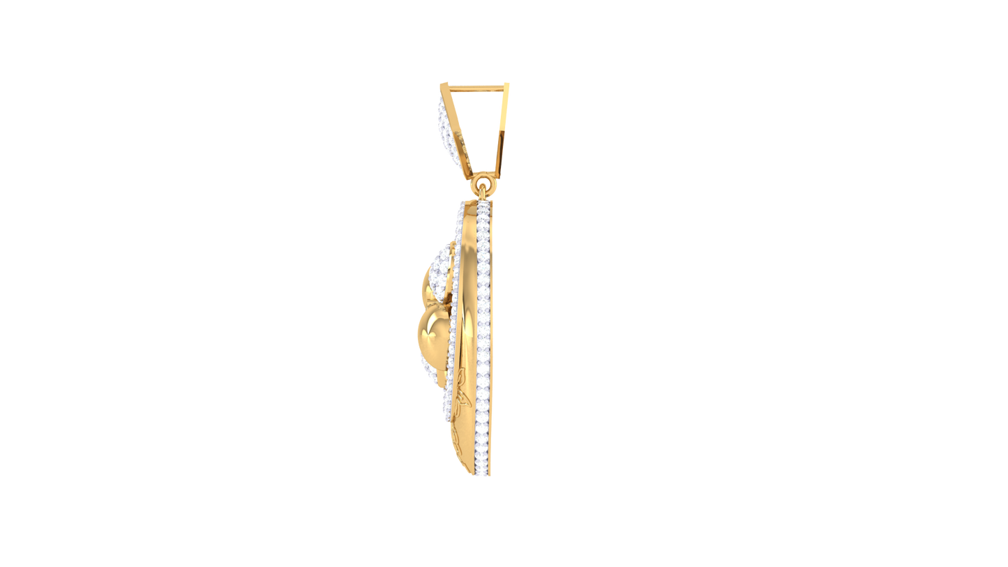 Clover Bloom Pendant In Gold - 1.12 Ct Diamonds