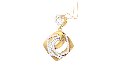 Love's Embrace Pendent In Gold - 0.50 Ct Brilliant Cut Diamonds