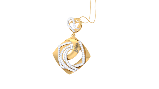 Love's Embrace Pendent In Gold - 0.50 Ct Brilliant Cut Diamonds