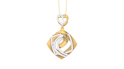 Love's Embrace Pendent In Gold - 0.50 Ct Brilliant Cut Diamonds
