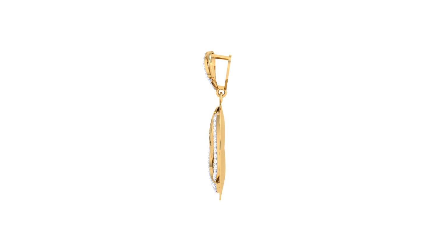 Love's Embrace Pendent In Gold - 0.50 Ct Brilliant Cut Diamonds