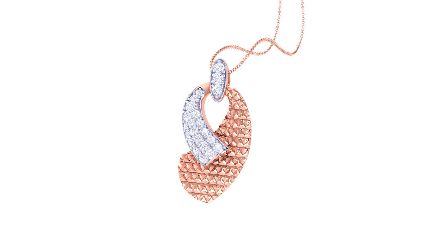 The Golden Knot Diamond Pendent - 0.21 Ct