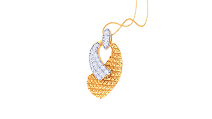 The Golden Knot Diamond Pendent - 0.21 Ct