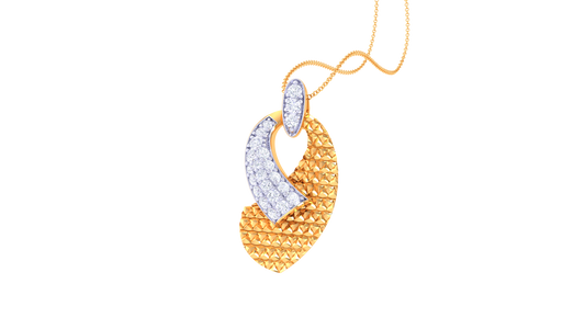 The Golden Knot Diamond Pendent - 0.21 Ct