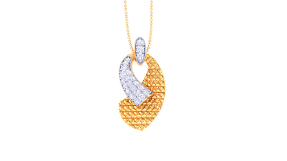 The Golden Knot Diamond Pendent - 0.21 Ct