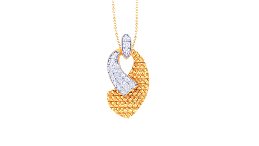 The Golden Knot Diamond Pendent - 0.21 Ct