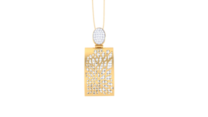 Botanical Brilliance Pendant In Gold – 1.75 Ct Sparkling Diamonds