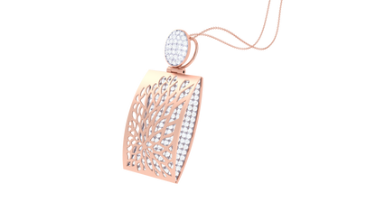Botanical Brilliance Pendant In Gold – 1.75 Ct Sparkling Diamonds
