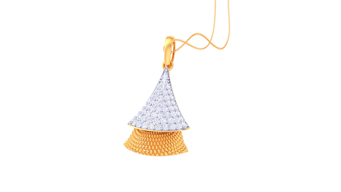 Glam Fringe Diamond Pendend In Gold - 0.55 Ct