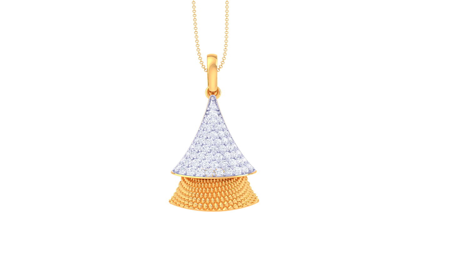 Glam Fringe Diamond Pendend In Gold - 0.55 Ct