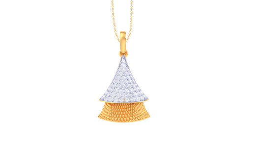 Glam Fringe Diamond Pendend In Gold - 0.55 Ct