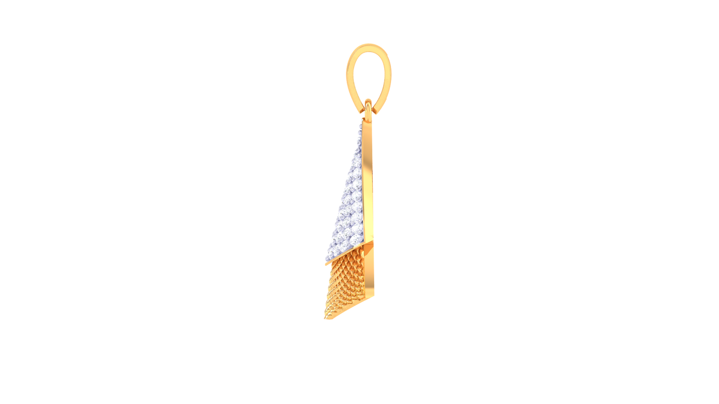 Glam Fringe Diamond Pendend In Gold - 0.55 Ct