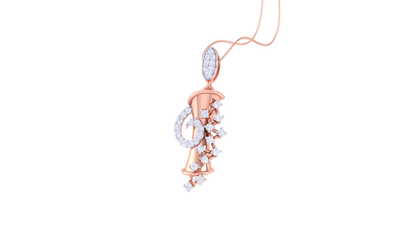 G-Luxe Initial Pendant In 0.27 Ct Diamond Accent