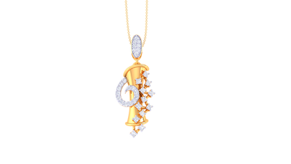 G-Luxe Initial Pendant In 0.27 Ct Diamond Accent