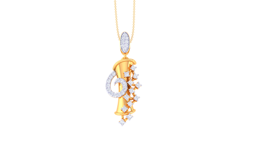 G-Luxe Initial Pendant In 0.27 Ct Diamond Accent