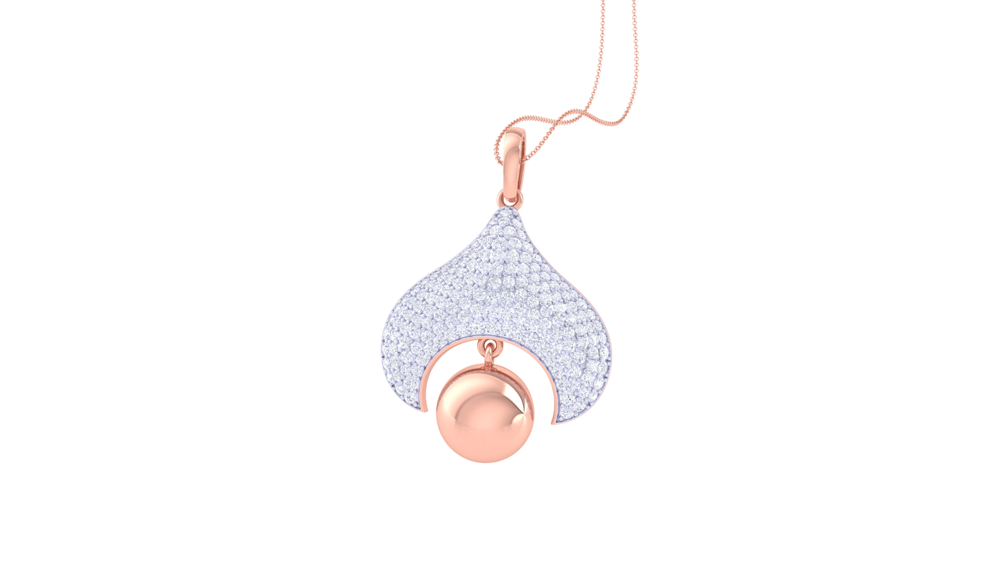 Twilight Bloom Pendant  Diamonds In Gold – 1.37 Ct