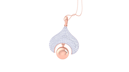 Twilight Bloom Pendant  Diamonds In Gold – 1.37 Ct