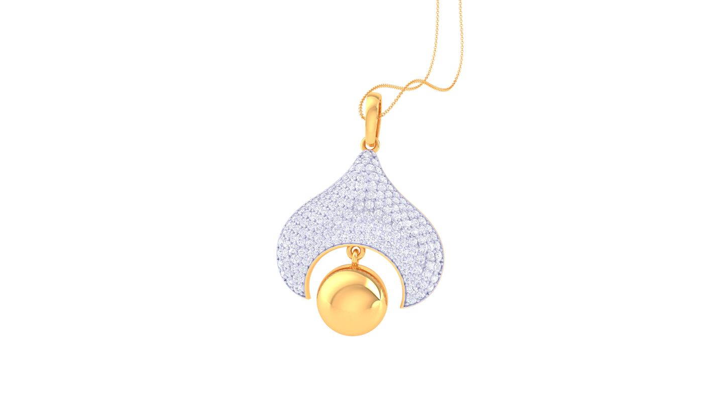 Twilight Bloom Pendant  Diamonds In Gold – 1.37 Ct