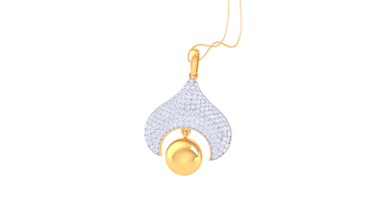 Twilight Bloom Pendant  Diamonds In Gold – 1.37 Ct