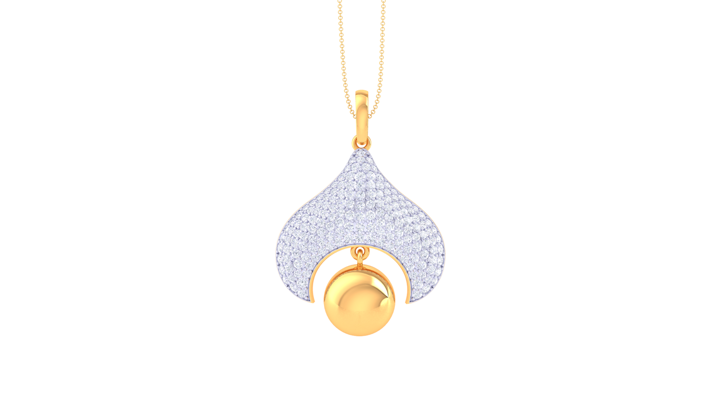 Twilight Bloom Pendant  Diamonds In Gold – 1.37 Ct