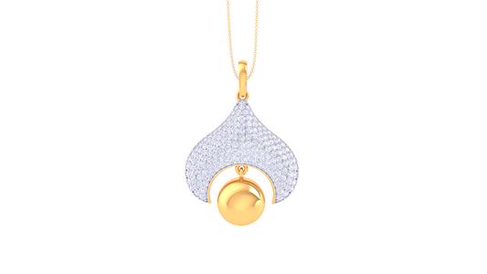 Twilight Bloom Pendant  Diamonds In Gold – 1.37 Ct