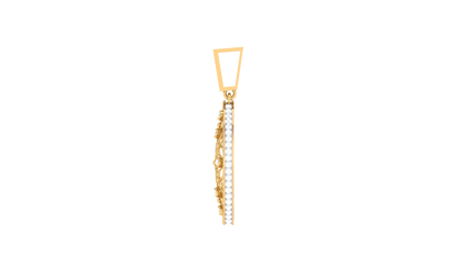 Lattice-Pattern Pendant In Gold – 0.38 Ct Brilliant Cut Diamonds