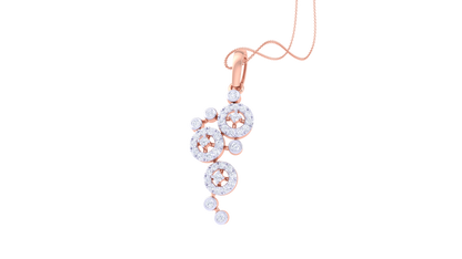 Cascading Radiance Pendant in Gold – 0.39 Ct Diamond Cluster