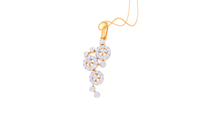 Cascading Radiance Pendant in Gold – 0.39 Ct Diamond Cluster