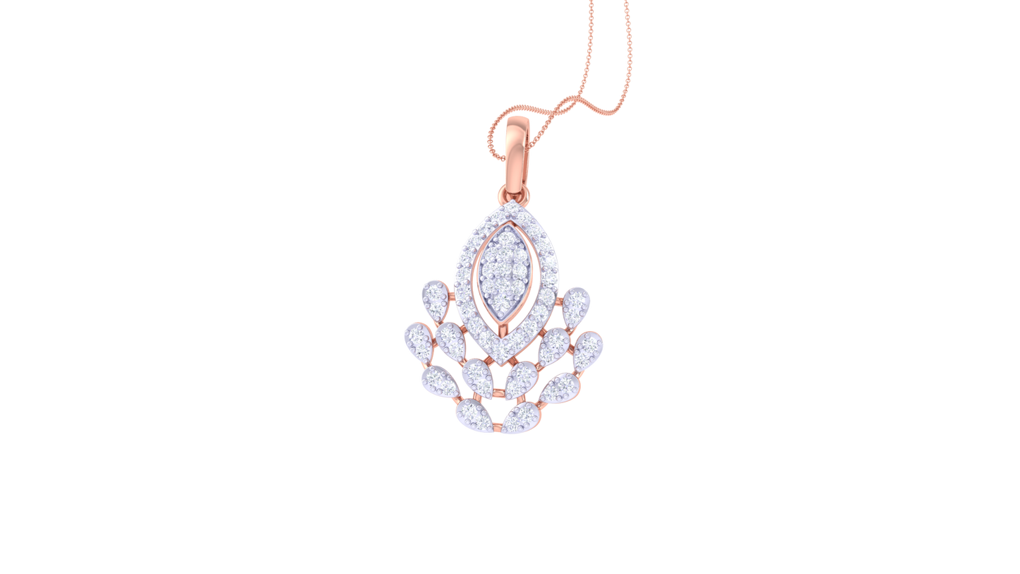 Glamorous Bloom Diamond Pendant – 0.57 Ct