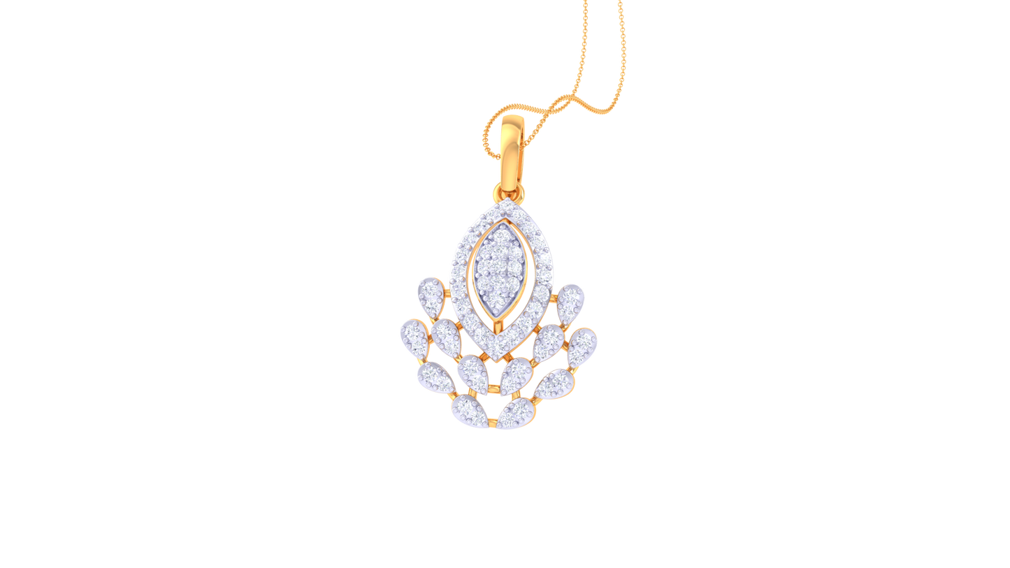 Glamorous Bloom Diamond Pendant – 0.57 Ct